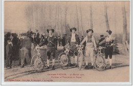 AUXON : Cavalcade - 27 Février 1910 - Cyclistes Et Trompettes Au Repos - Très Bon état - Otros & Sin Clasificación