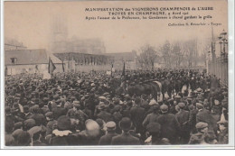 BAR-SUR-AUBE : Manifestation Des Vignerons De L'Aube Le 9 Avril 1911 - GENDARME - Très Bon état - Otros & Sin Clasificación