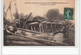 BERNAY - Déraillement De L'Express De Cherbourg 10 Septembre 1910: Le Dessous De La Locomotive - Très Bon état - Bernay