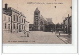 BESSANCOURT - Place De La Mairie Et L'Eglise - Très Bon état - Other & Unclassified