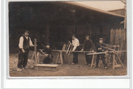 ABLON ? : Carte Photo (travail Du Bois) - Très Bon état - Ablon Sur Seine