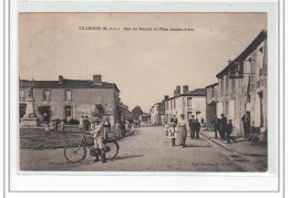 VILLEDIEU - Rue Du Manoir Et Place Jeanne D'Arc - Très Bon état - Autres & Non Classés