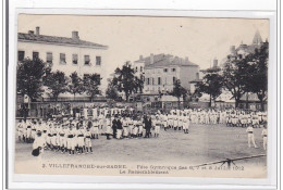 VILLEFRANCE-sur-SAONE : Fete Gymnique Des 6,7 Et 8 Juillet 1912, Le Rassemblement - Tres Bon Etat - Villefranche-sur-Saone