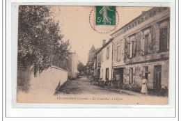 VILLEGOUGE : La Grand'rue Et L'eglise - Tres Bon état - Other & Unclassified