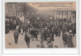 TROYES - Manifestation Des Vignerons Champenois De L'Aube 9 Avril 1911 - Le Boulevard Danton - Très Bon état - Troyes