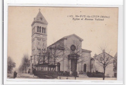 Ste-FOY-les-LYON : Eglise Et Avenue Valioud (tramway) - Tres Bon Etat - Sonstige & Ohne Zuordnung