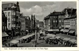 Trier, Hauptmarkt Mit Blick Auf Simeonstrasse Und Porta Nigra - Trier