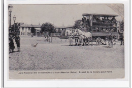 SAINT-MAURICE : Asile National Des Convalescents. Depart De La Voiture Pour Paris  - Etat - Saint Maurice