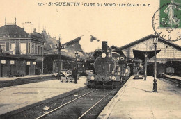 SAINT-QUENTIN : Gare Du Nord, Les Quais - Tres Bon Etat - Saint Quentin