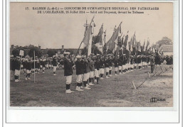SALBRIS -Concours De Gymnastique Régional Des Patronages De L'Orléanais 1914- Salut Aux Drapeaux - Très Bon état - Salbris