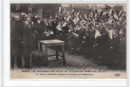 ROUEN - M. Fallières Aux Fêtes Du Millénaire Normand - Les Enfants Acclamant Le Président - Très Bon état - Rouen