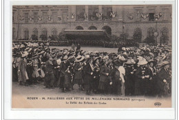 ROUEN - M. Fallières Aux Fêtes Du Millénaire Normand - Le Défilé Des Enfants Des Ecoles - Très Bon état - Rouen