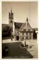 Friedrichshafen, Rathaus Mit Zeppelindenkmal - Friedrichshafen