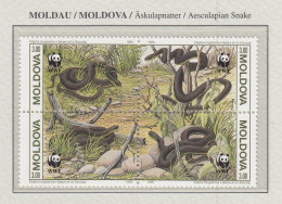 MOLDOVA 1993 WWF Reptiles Snakes Mi 50-53 MNH(**) Fauna 825 - Serpenti