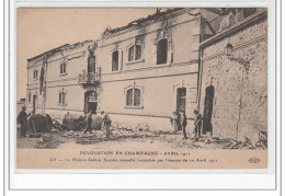 REVOLUTION EN CHAMPAGNE- AY - La Maison Gallois Incendiée Par L'émeute Du 12 Avril 1911 - Très Bon état - Ay En Champagne