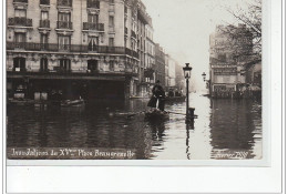 PARIS - Inondations 1910 - Place Beaugrenelle - Carte Photo - Très Bon état - Inondations De 1910