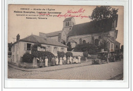 ORSAY - Abside De L'Eglise Maison Bourgine, Restaurant - Spécialité De Terrines De Gibier Au Foie Gras - Très Bon état - Orsay