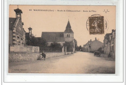 MAISONNAIS - Route De Châteaumeillant - Ecole De Filles - Très Bon état - Autres & Non Classés