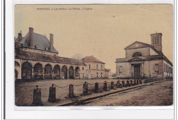 MORTREE : Les Halles, La Mairie, L'eglise - Etat - Mortree
