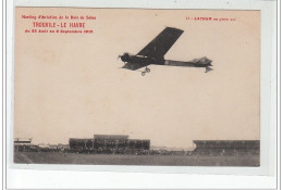 Meeting D'Aviation Baie De Seine - TROUVILLE-LE HAVRE 1910 - Latham En Plein Vol - Très Bon état - Trouville