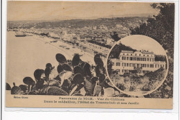 NICE : Panorama De Nice, Vue Du Chateau Dans Le Medaillon L'hotel Du Tzarewitch Et Son Jardin - Tres Bon Etat - Altri & Non Classificati