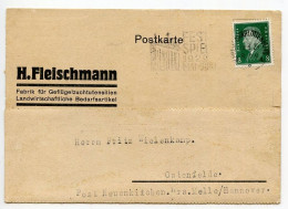 Germany 1929 Postcard; Berlin-Charlottenburg - H. Fleischmann; 8pf. Friedrich Ebert; Berlin Festspiel Slogan Cancel - Cartas & Documentos