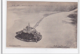 MONT-St-MICHEL : Vue Prise En Aéroplane En 1913 - Tres Bon Etat - Le Mont Saint Michel