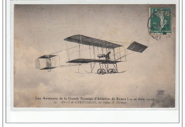 Les Aviateurs De La Grande Semaine D'Aviation De Rouen 1910 - Vol De Christiaens Sur Biplan Farman - Très Bon état - Rouen