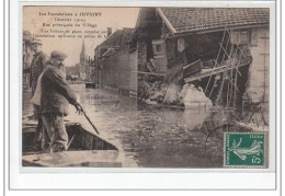 Les Inondations à JUVIGNY (Janvier 1910) - Rue Principale Du Village - état - Otros & Sin Clasificación