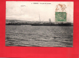 18684  BIZERTE  Vue Prise De  Zarzouna   ( Bateau Qui Pourrait être   Navire Le  Courbet  ) (2 Scans ) Tunisie - Tunisia