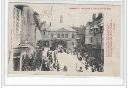 LORMES - Procession Le Jour De La Fête Dieu - Très Bon état - Lormes