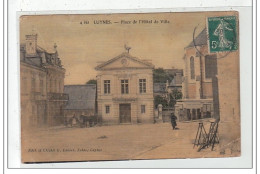 LUYNES - Place De L'hotel De Ville (toilée) - état - Luynes