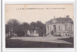LA COURONNE : Place De La Mairie Et De L'eglise - Tres Bon Etat - Andere & Zonder Classificatie