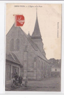 GROS-THIEL : L'eglise Et La Place - Tres Bon Etat - Saint-Aubin-d'Ecrosville