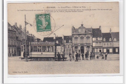 GUINES : La Grand'place, L'hotel De Ville (tramway) - Tres Bon Etat - Guines