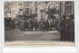 GRANDVILLIERS - Grandes Manoeuvres De Picardie - Officiers Russes Et Français, Place De L'Hôtel De Ville - Très Bon état - Grandvilliers