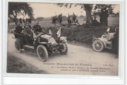 Grandes Manoeuvres De Picardie - Le Général Michel Passant En Auto à  CEMPUIS LE PETIT Pendant L'action - Très Bon état - Other & Unclassified