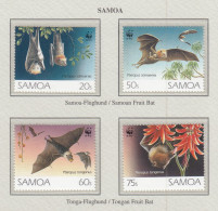 SAMOA 1993 WWF Bats Mi 754-757 MNH(**) Fauna 828 - Bats