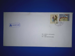 HELVETIA, Enveloppe Prioritaire Distribuée Par Avion à Buenos Aires, Argentine, Avec Une Variété De Timbres-poste. Année - Usados