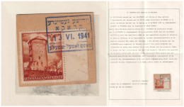 GUETTO DE VARSOVIE. CACHET DE LA COMMUNAUTE JUIVE DE CRACOVIE. CENTRE DE TRI DU COURRIER - Gouvernement Général