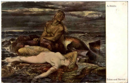 A. Böcklin - Triton Und Nereide Erotik - Other & Unclassified