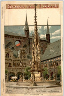 Gruss Aus Lübeck - Litho - Luebeck