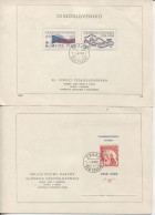 Tschechoslowakei # 1829-30, Block 30 Ersttagsblatt 50 Jahre Republik Staatswappen Grenze Uz '2' - Cartas & Documentos