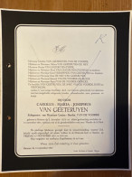 Carolus Van Geeteruyen Echtg Van De Voorde *1875 Hamme +1961 Hamme Dath De Mey / Huyghebaert-Vandenbroucke Elewijt - Obituary Notices