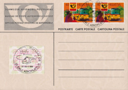 1999 Schweiz, Automobil-Postkarte, Zum:CH 646+ ATM, Mi:CH 1181+ATM Stempel: 7031LAAX, DI DALL`AEROFILATELIA - Briefe U. Dokumente