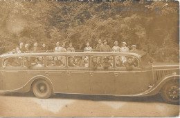 Delcampe - Carte Photo D'un Autocar Ancien - Busse & Reisebusse