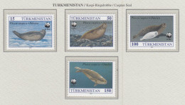 TURKMENISTAN 1993 WWF Animals Seals Mi 30-33 MNH(**) Fauna 834 - Marine Life