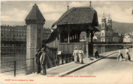 Luzern - Kapellbrücke Und Jesuitenkirche - Lucerne