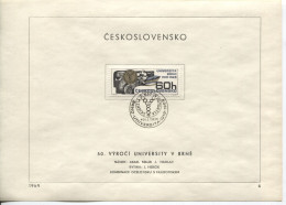 Tschechoslowakei # 1860 Ersttagsblatt Universität Brünn Brno - Cartas & Documentos