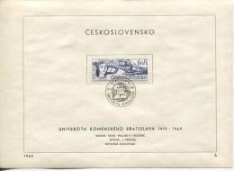Tschechoslowakei # 1861 Ersttagsblatt Universität Preßburg Bratislava - Brieven En Documenten